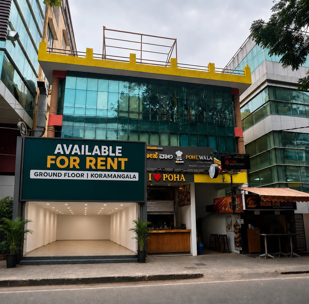 High-Street Commercial Space for Rent on JNC Road, Koramangala