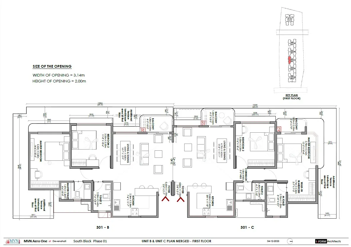 Luxurious 4.5BHK apartment (2852 sft.) @ MVN AeroOne near Aerospace SEZ