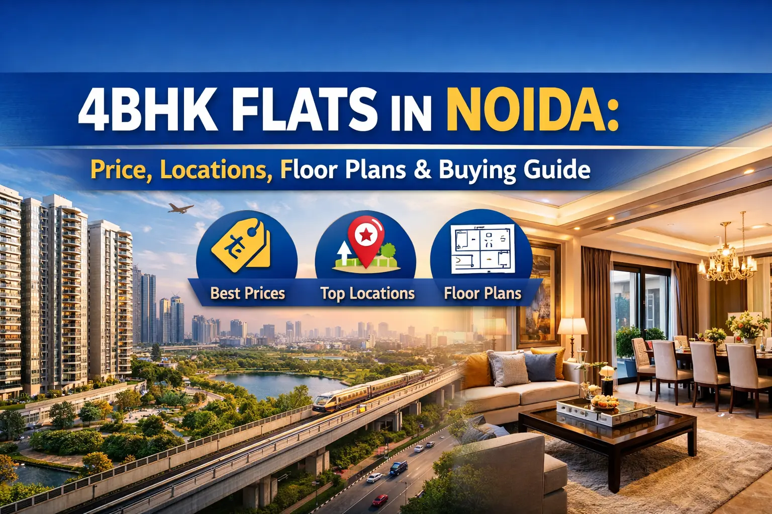 4BHK Flats in Noida: Price, Locations, Floor Plans & Buying Guide