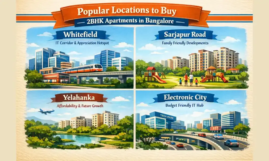 Popular Locations to Buy 2BHK Apartments in Bangalore