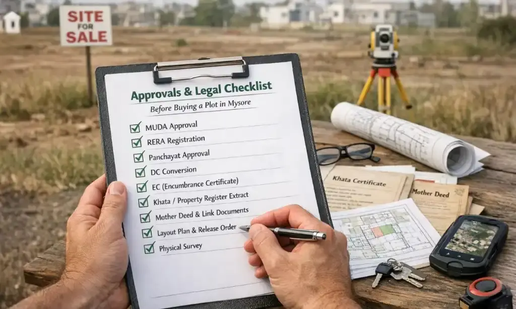approvals and checklist before buying a plot in mysore