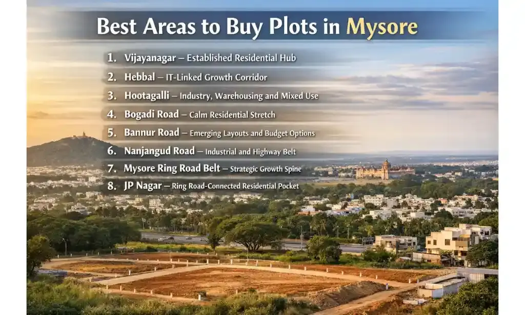 best areas to buy plots in mysore