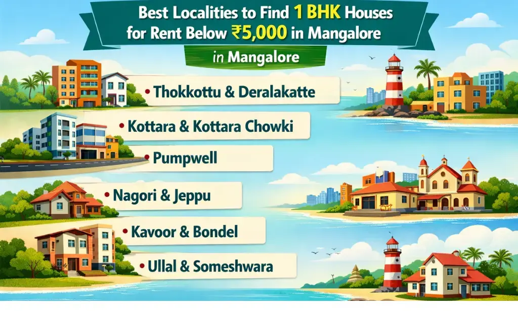 Best Localities to Find 1 BHK Houses for Rent Below ₹5,000 in Mangalore