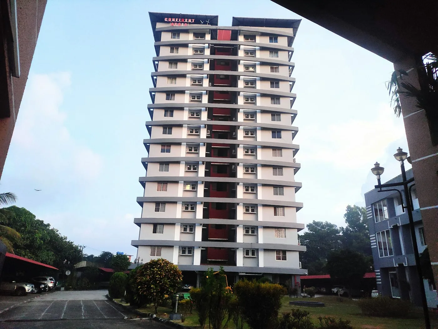 Tall building with many windows