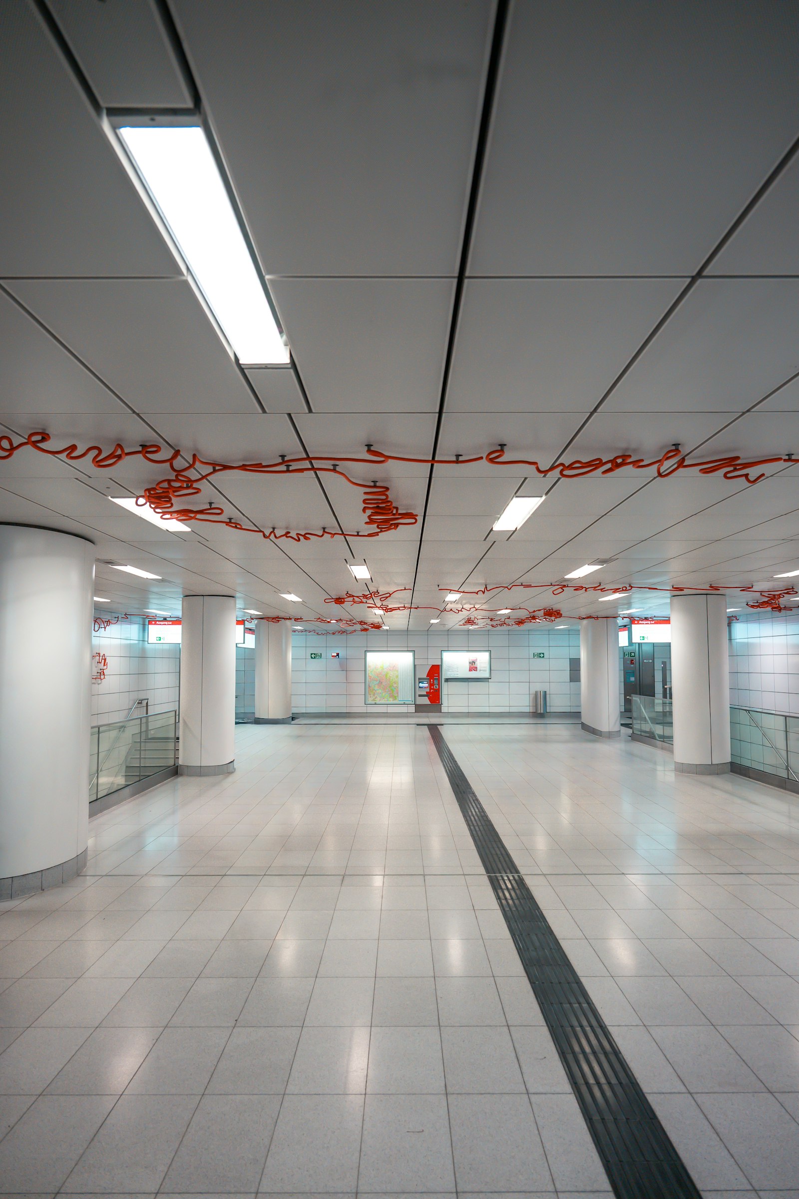 Modern subway station platform representing Kadugodi Whitefield Purple Line metro terminus