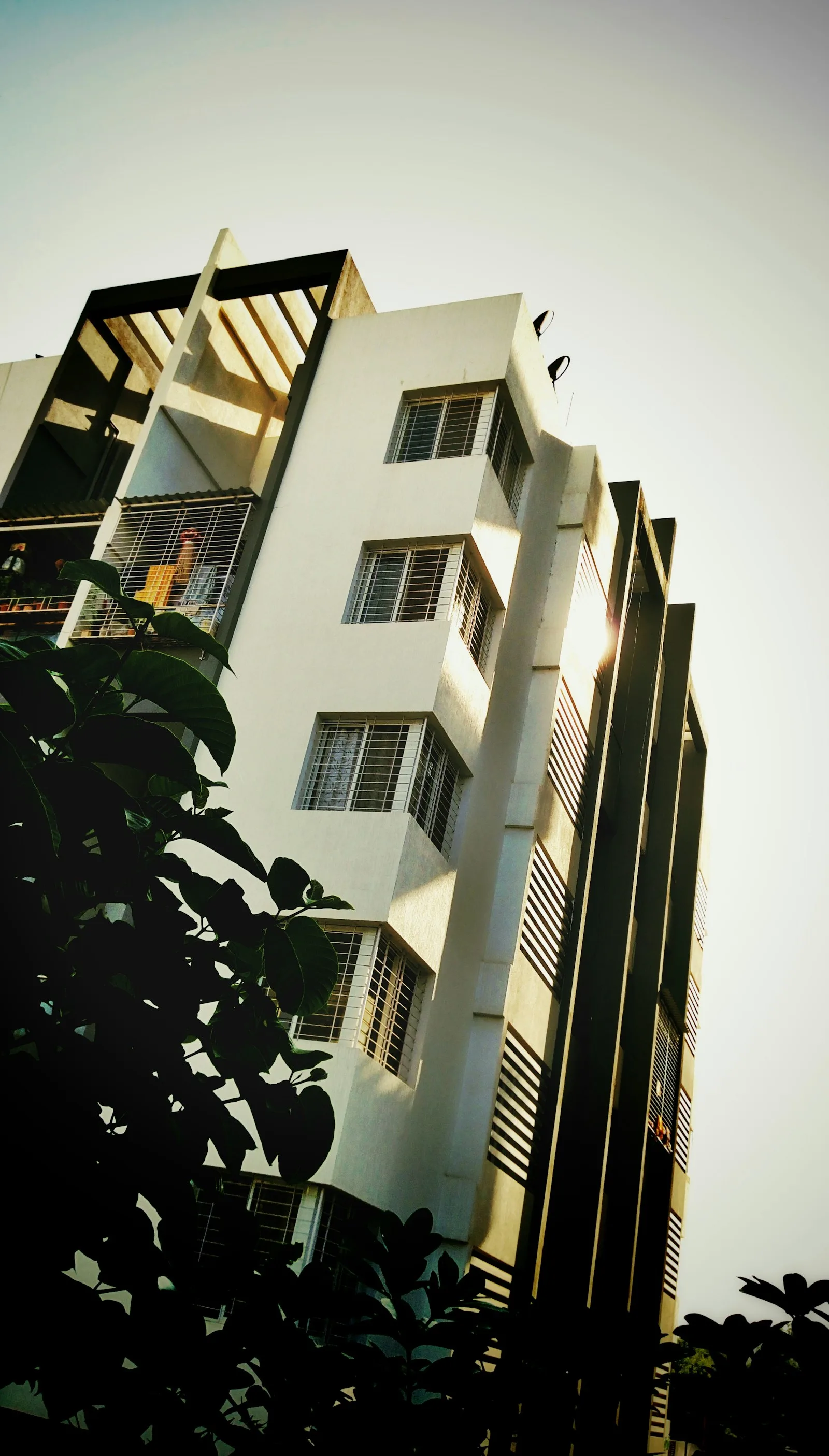 Low-angle view of a high-rise building