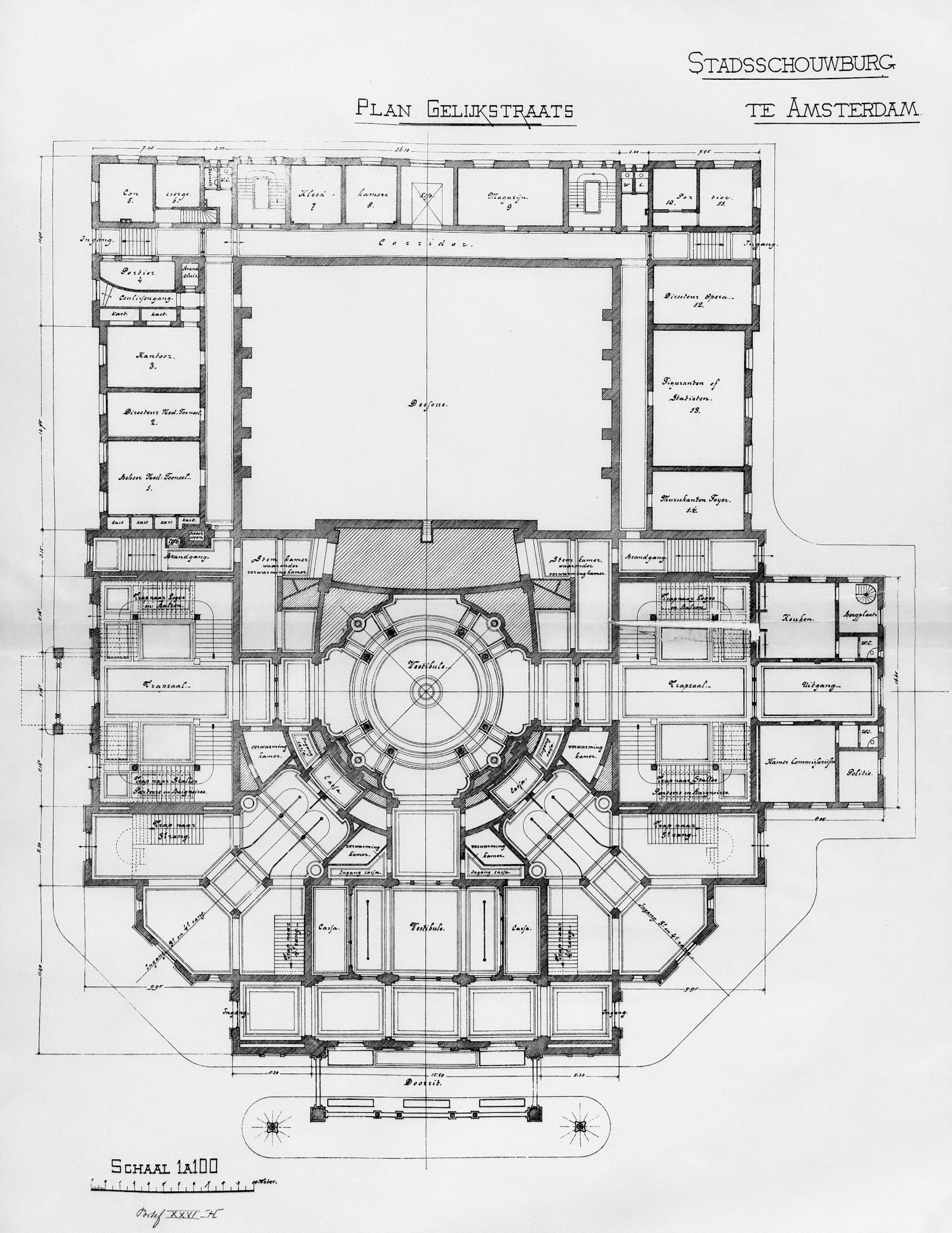 Building floor plan drawing