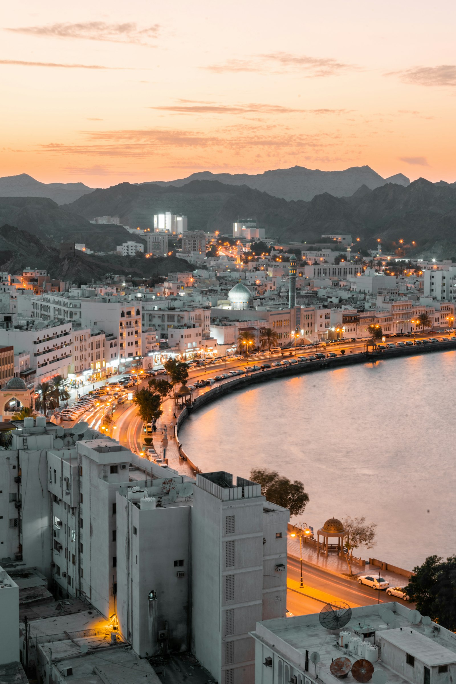 Muscat skyline and waterfront, Sultanate of Oman