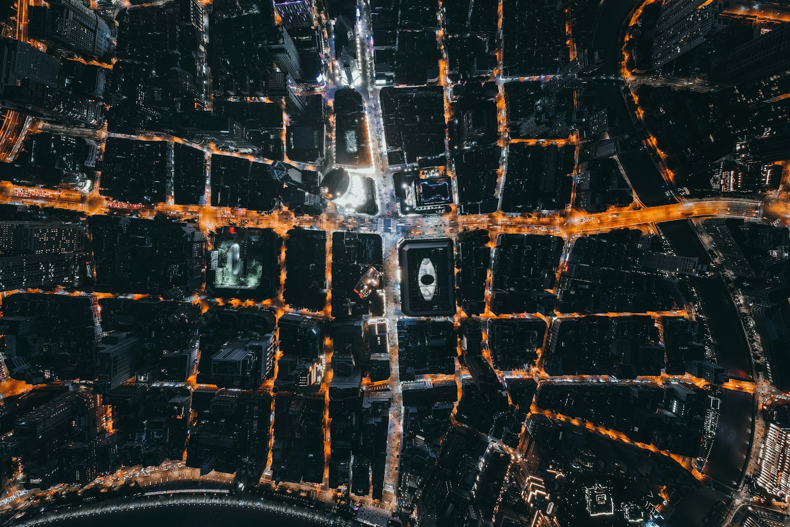 Aerial view of the city at night representing the Nagarbhavi real estate market