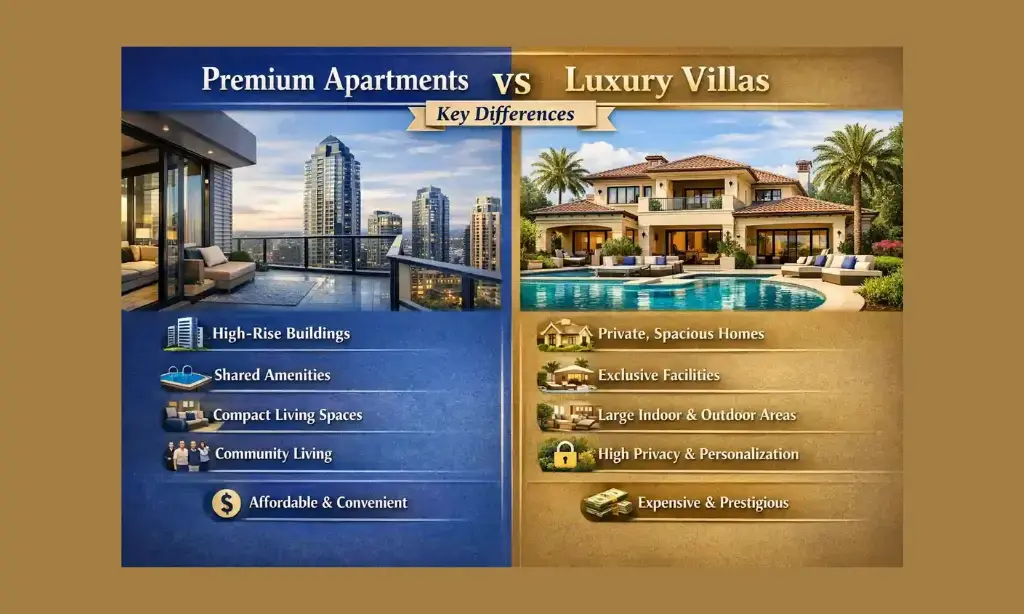 Premium Apartments VS Luxury Villas Key Difference