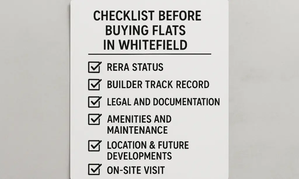 Checklist Before Buying Flats in Whitefield