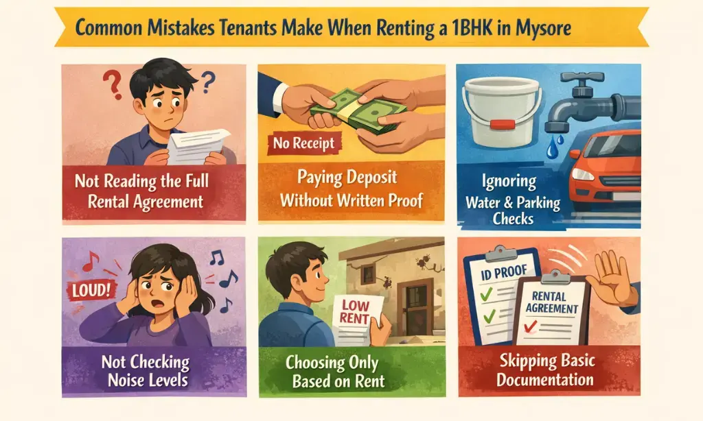 Common Mistakes Tenants Make When Renting a 1BHK in Mysore