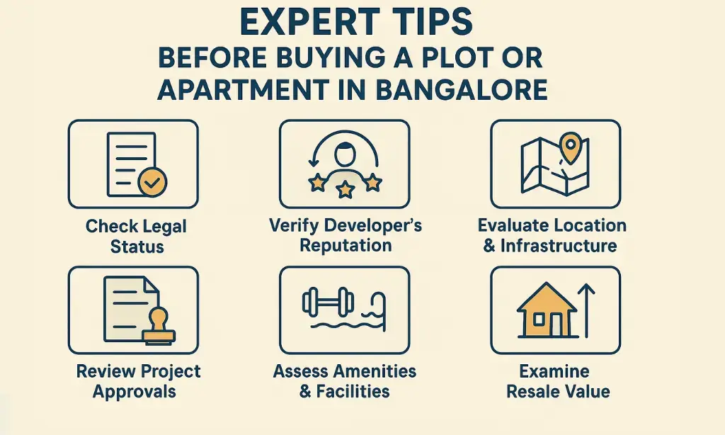 Expert Tips Before Buying a Plot or Apartment in Bangalore