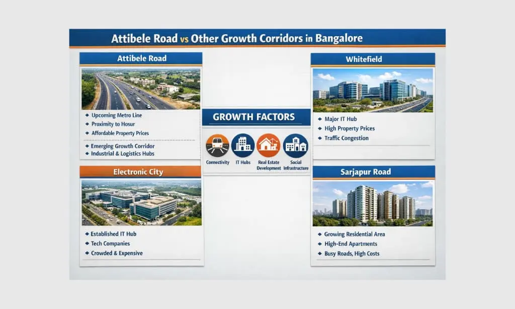 Attibele Road VS Other Growth Corridors In Banglore