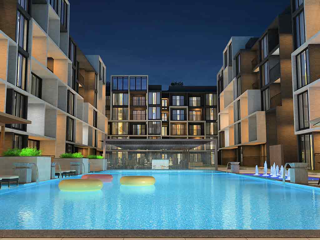 Casagrand Amor aerial view of blocks and green spaces Bangalore