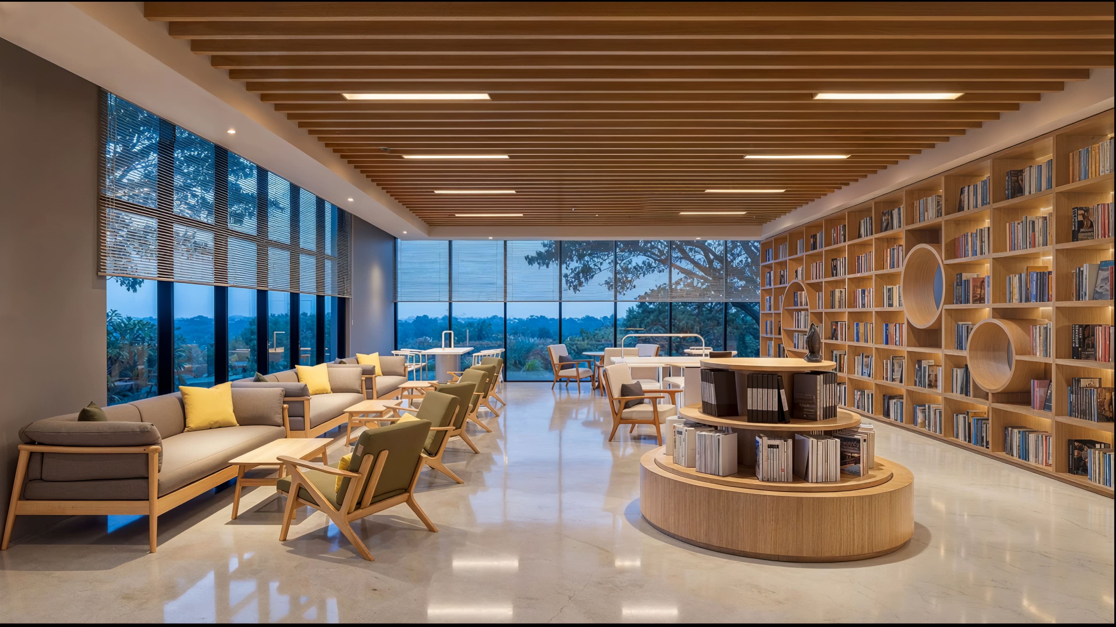 Casagrand Moondance clubhouse reading lounge