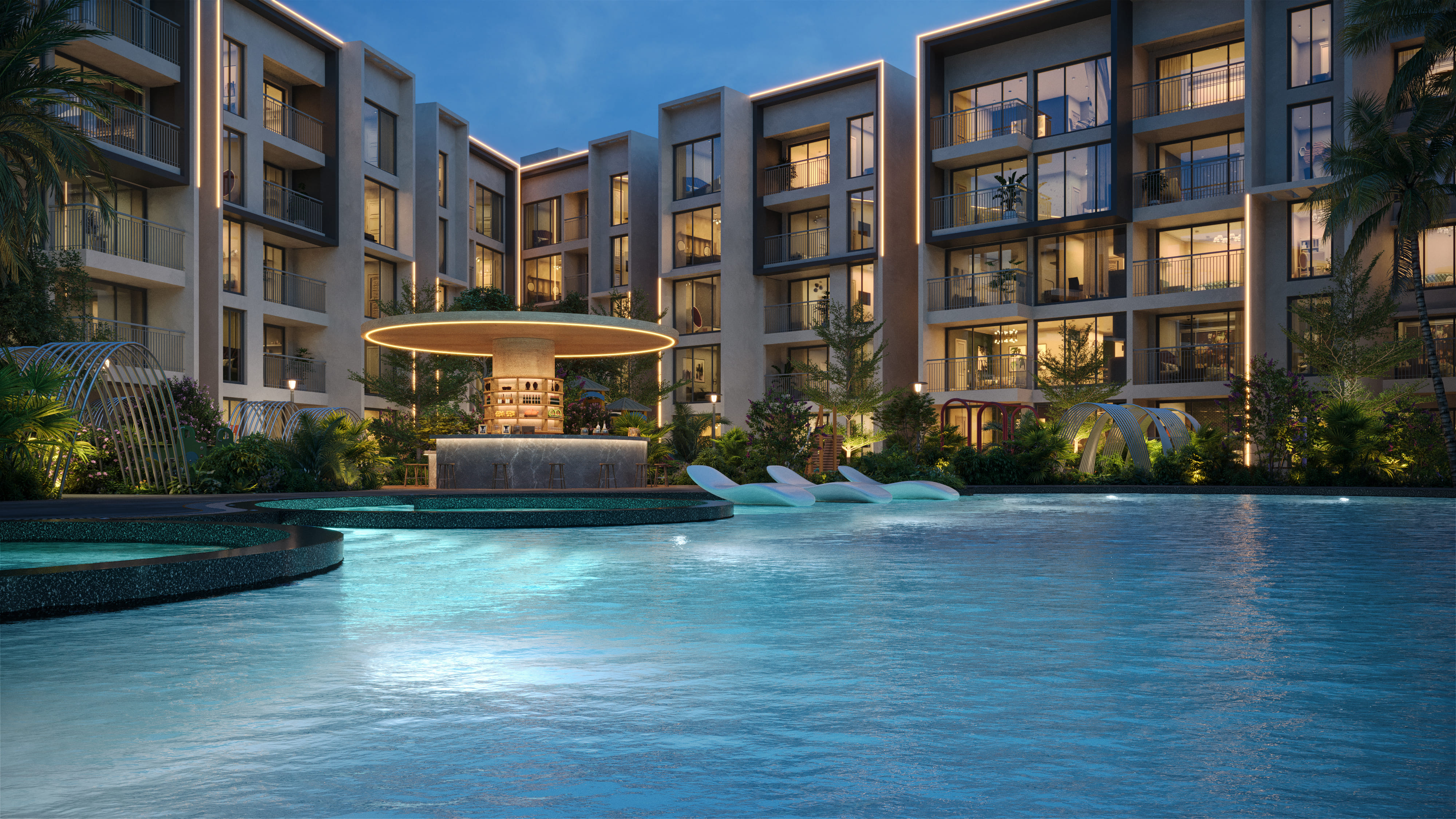 Casagrand Moondance outdoor swimming pool