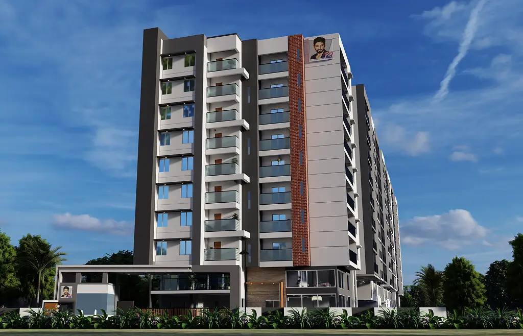 DS MAX Sky Sanjeevini elevation view, Tumkur Road, Bengaluru