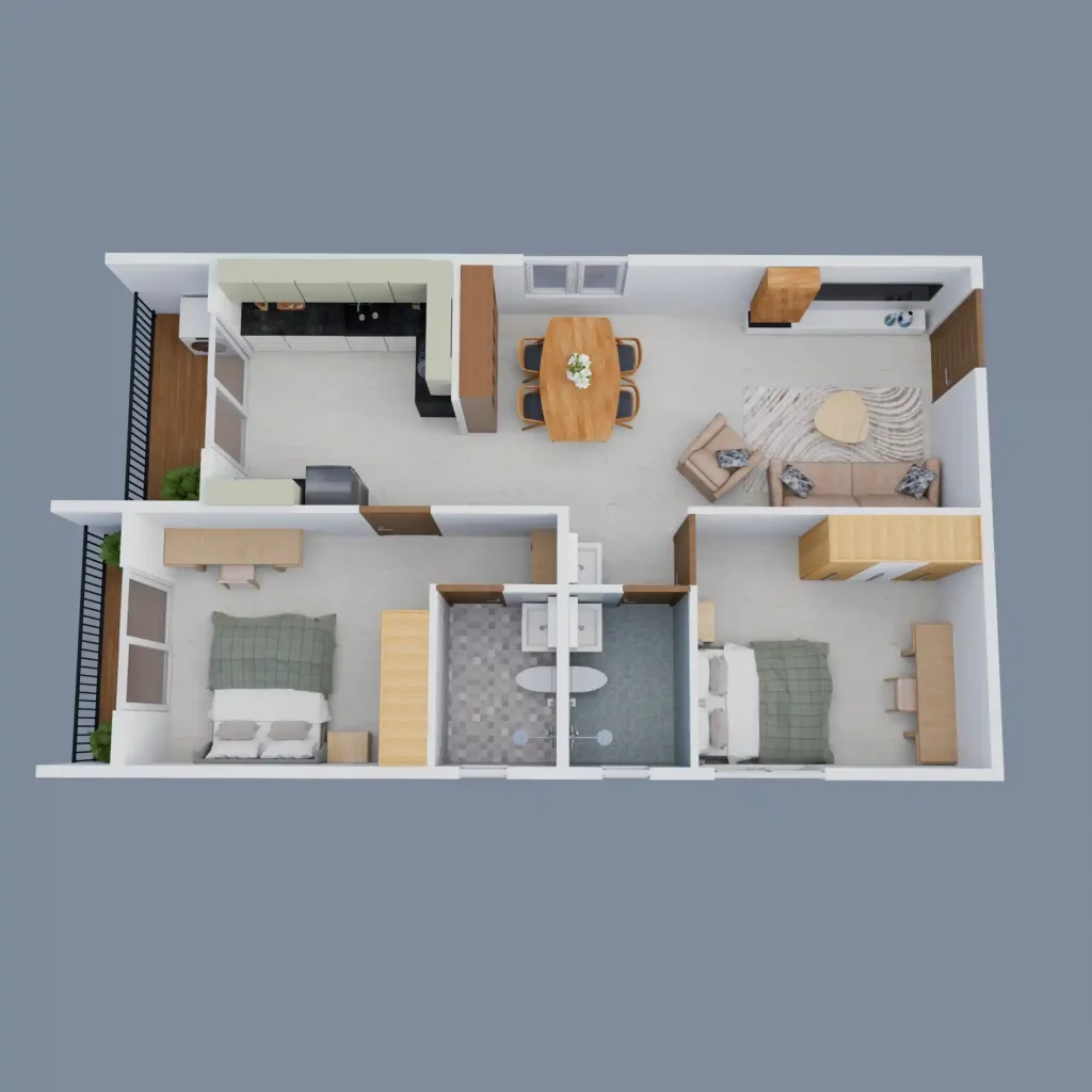 DS MAX Sky Sukhino 2 BHK floor plan, Magadi Road, Bengaluru