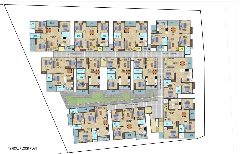DS MAX Swastika typical floor plan, Hennur, Bengaluru