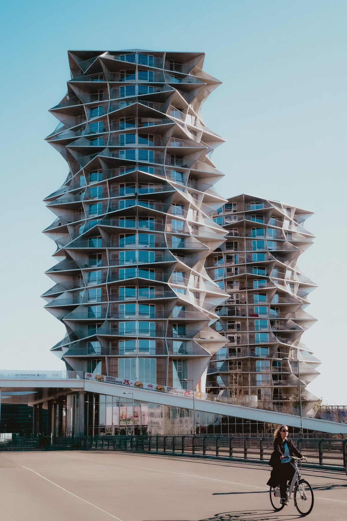 Modern apartment tower exterior