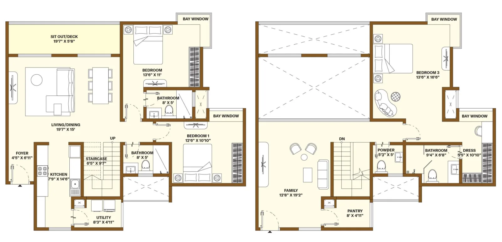 Nikoo Homes 9 Sky Villa floor plan