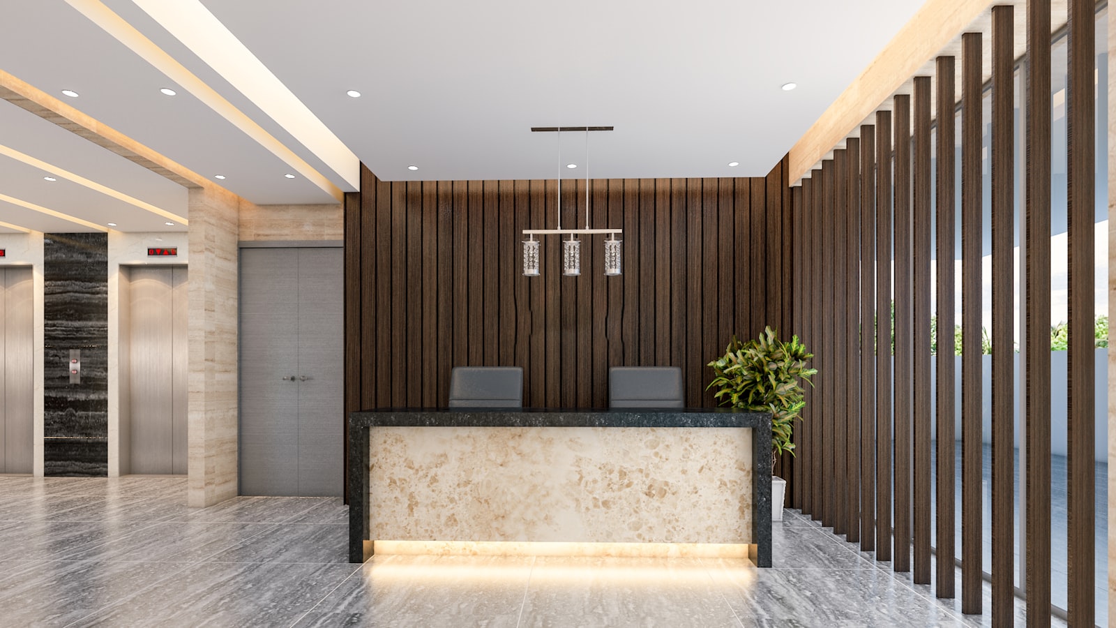 Sobha One World Hoskote premium tower lobby interior