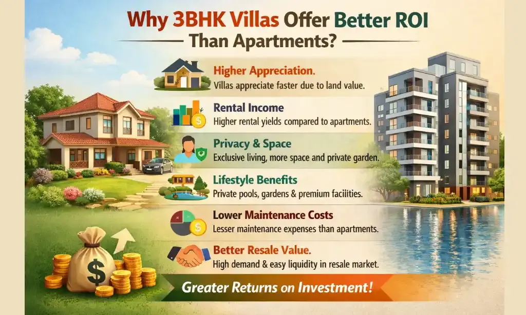 Why 3BHK Villas Offer Better ROI Than Apartments