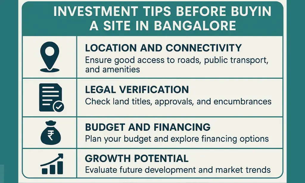 Investment Tips Before Buying a Site in Bangalore